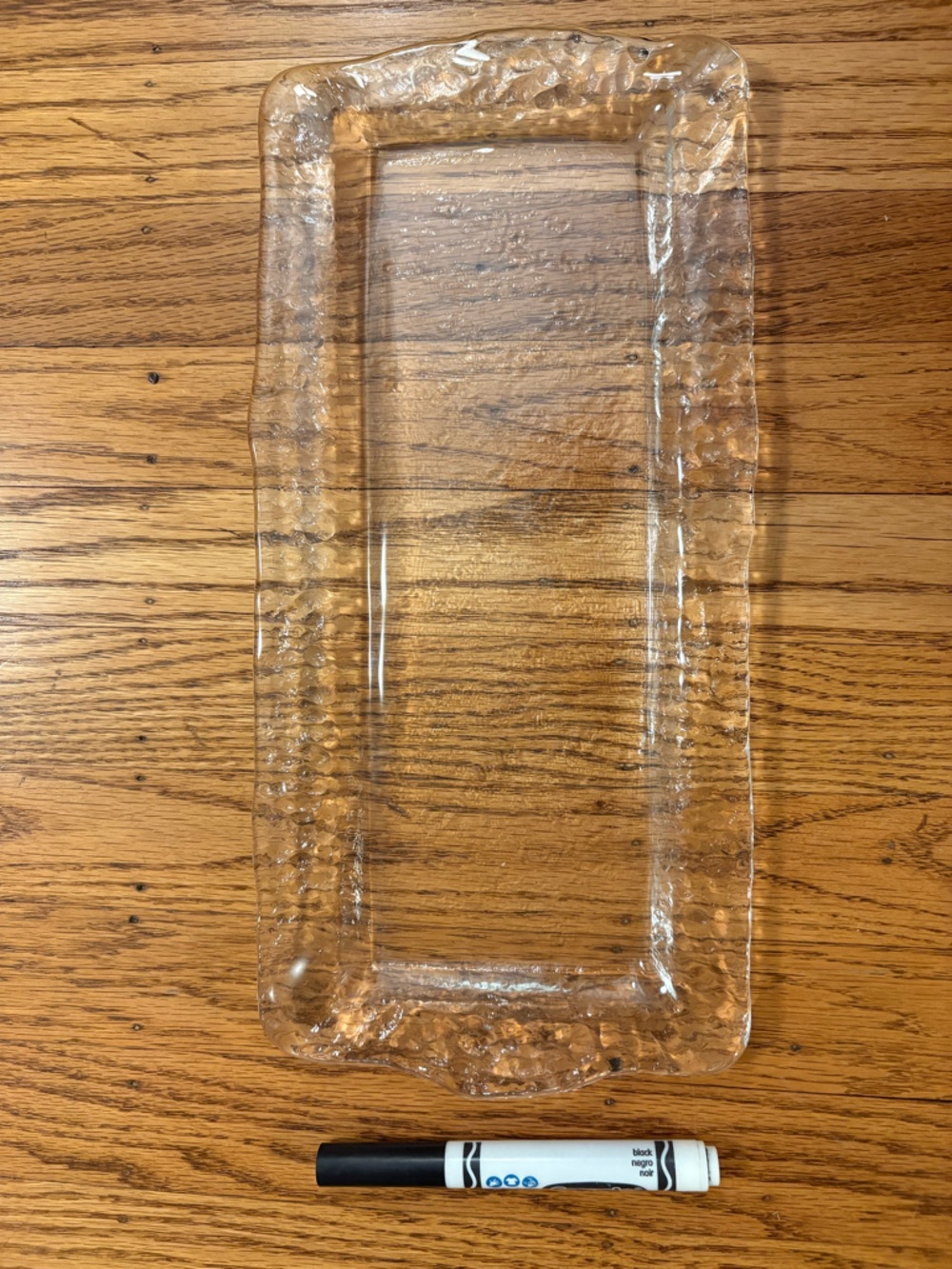 Glass serving platter